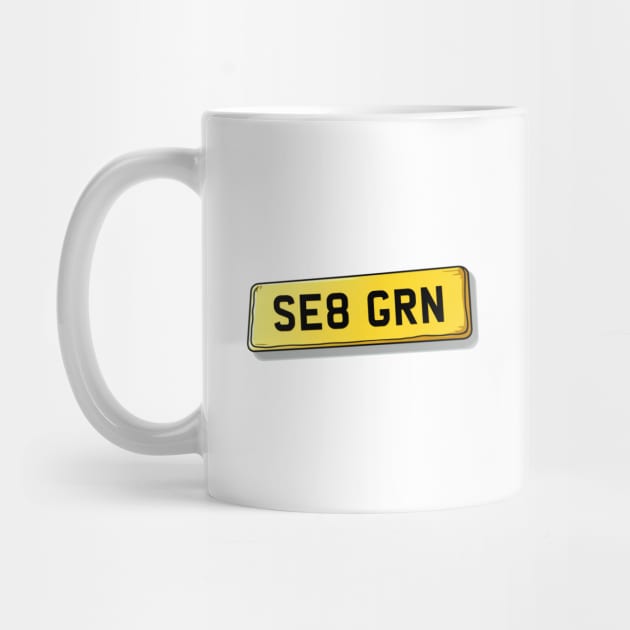 SE8 GRN Greenwich Number Plate by We Rowdy